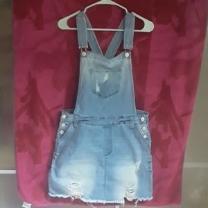 Celebrity Pink Denim overall skirt